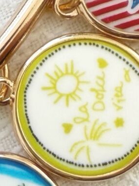 Yellow and White Sun Charm Pendant